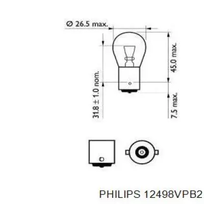 Купити 12498VPB2 Philips Лампочки