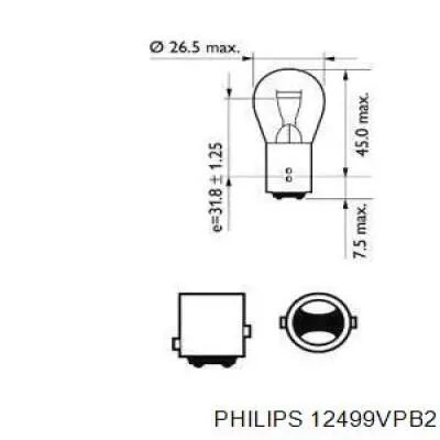 Купити 12499VPB2 Philips Лампочки