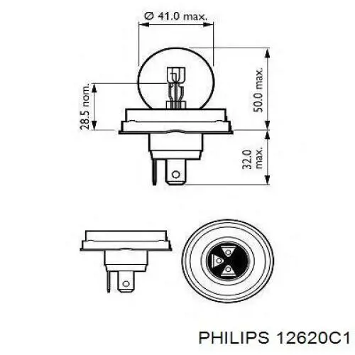 Купити 12620C1 Philips Лампочка галогенна
