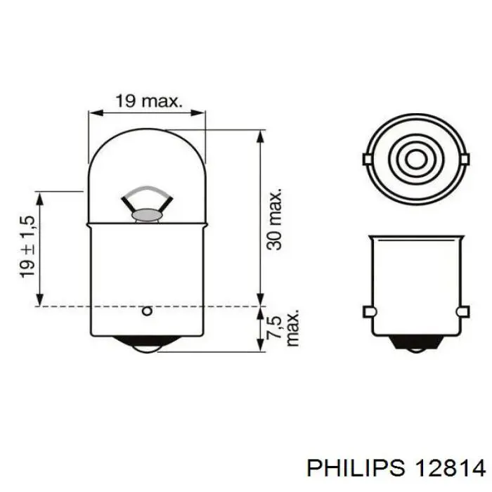 Лампочка 12814 Philips