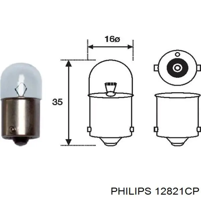 Купити 12821CP Philips Лампочки