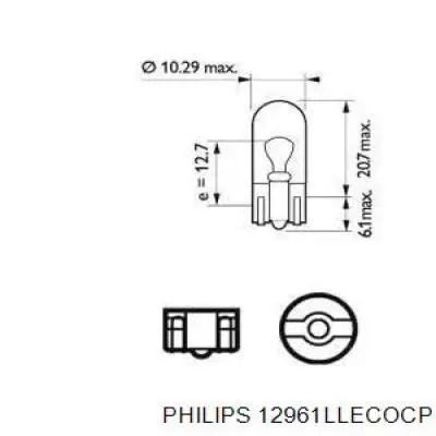 12961LLECOCP Philips лампочка плафону освітлення салону/кабіни