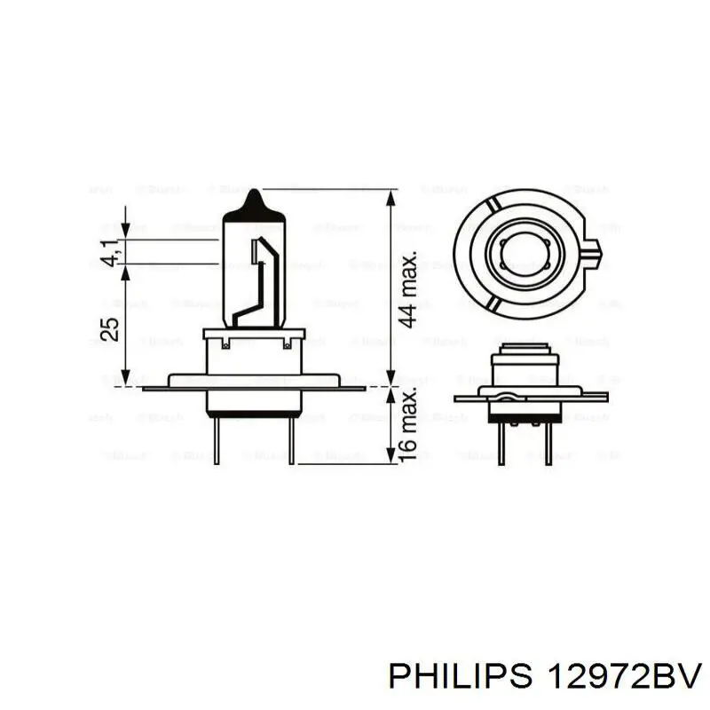 Лампочка галогенна Philips 12972BV ціна, від 2.41 USD
