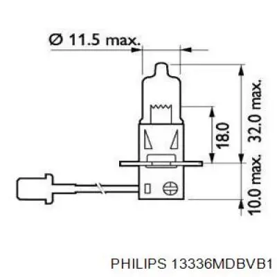 Лампочка галогенна 13336MDBVB1 Philips