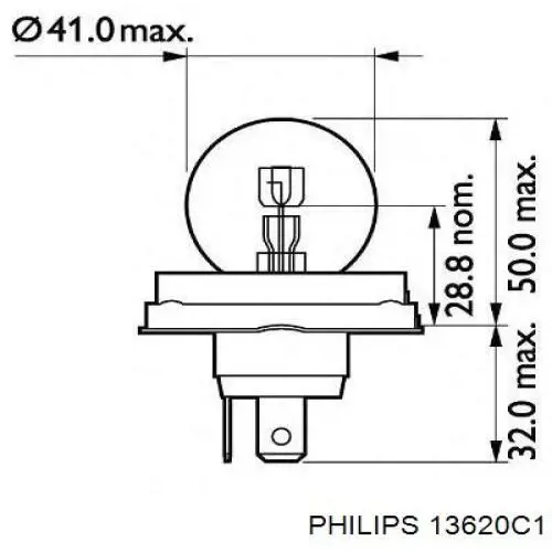 Лампочка галогенна 13620C1 Philips