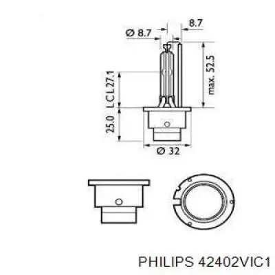 Купити 42402VIC1 Philips Лампочка ксеноновая
