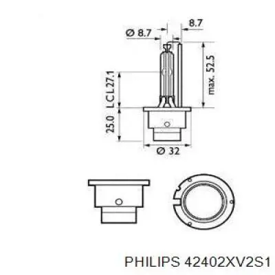 Лампочка ксеноновая 42402XV2S1 Philips