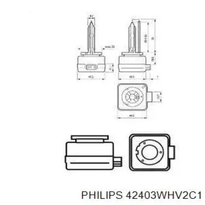 Купити 42403WHV2C1 Philips Лампочка ксеноновая