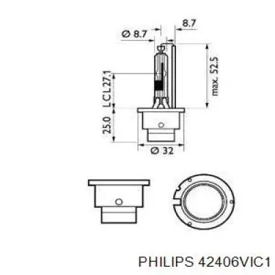 Лампочка ксеноновая 42406VIC1 Philips