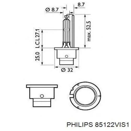Лампочка ксеноновая 85122VIS1 Philips