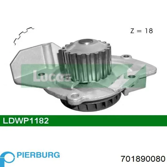 Водяний насос Pierburg 701890080