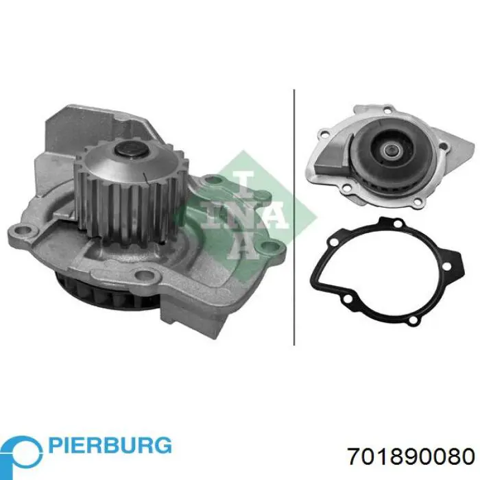 Помпа охолодження Pierburg 701890080 ціна, від 49.92 USD