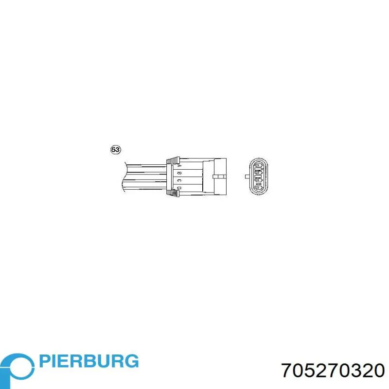 705270320 Pierburg Лямбдазонд, датчик кисню до каталізатора