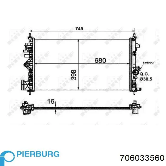 Водяний насос охолодження електричний додатковий Pierburg 706033560 ціна, від 181.64 USD
