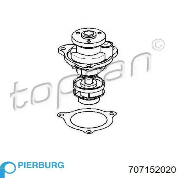Купити 707152020 Pierburg Насос охолоджуючої рідини