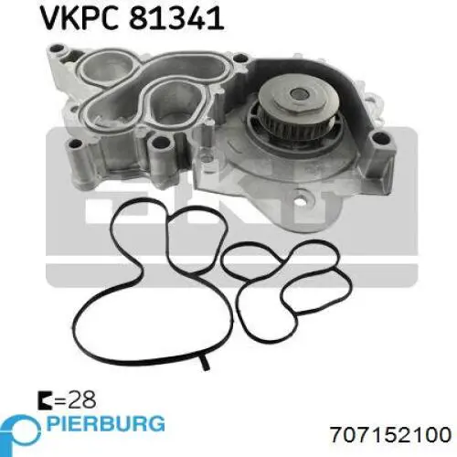 Купити 707152100 Pierburg Насос охолоджуючої рідини