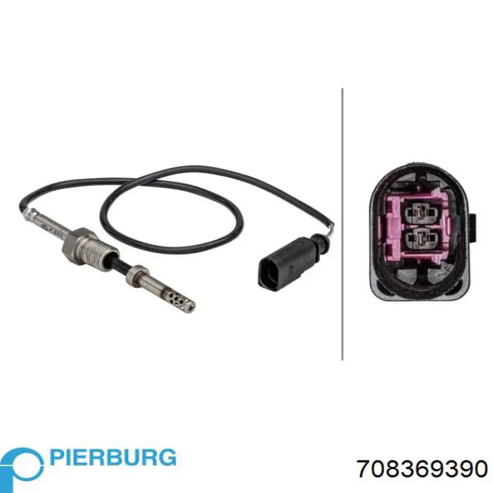 Купити 708369390 Pierburg Датчик температури відпрацьованих газів (ВГ), перед фільтром сажі