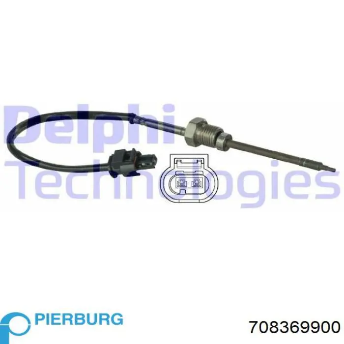 708369900 Pierburg датчик температури відпрацьованих газів (вг, перед фільтром сажі)
