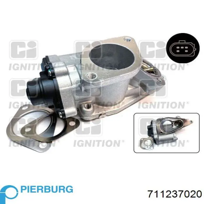 Купити 711237020 Pierburg Радіатор системи EGR рециркуляції вихлопних газів