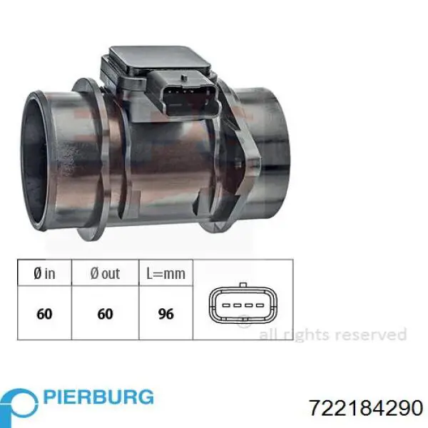 722184290 Pierburg Датчик витрати повітря