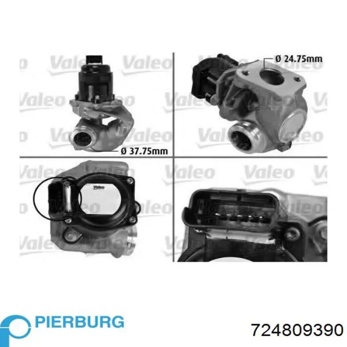 Клапан ЄГР 724809390 Pierburg