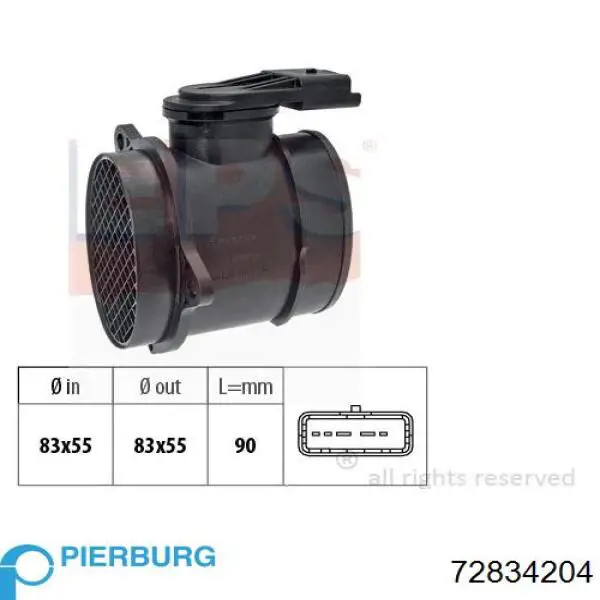 Купити 72834204 Pierburg Повітромір