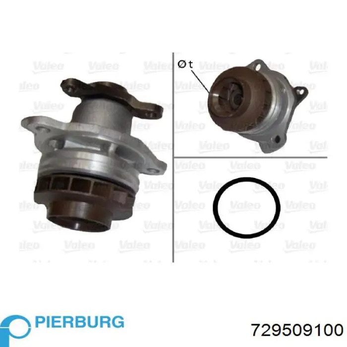 Помпа охолодження Pierburg 729509100 ціна, від 45.12 USD