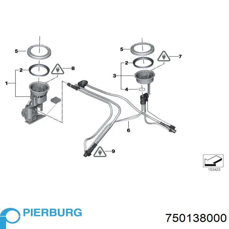 Елемент-турбінка паливного насосу 750138000 Pierburg