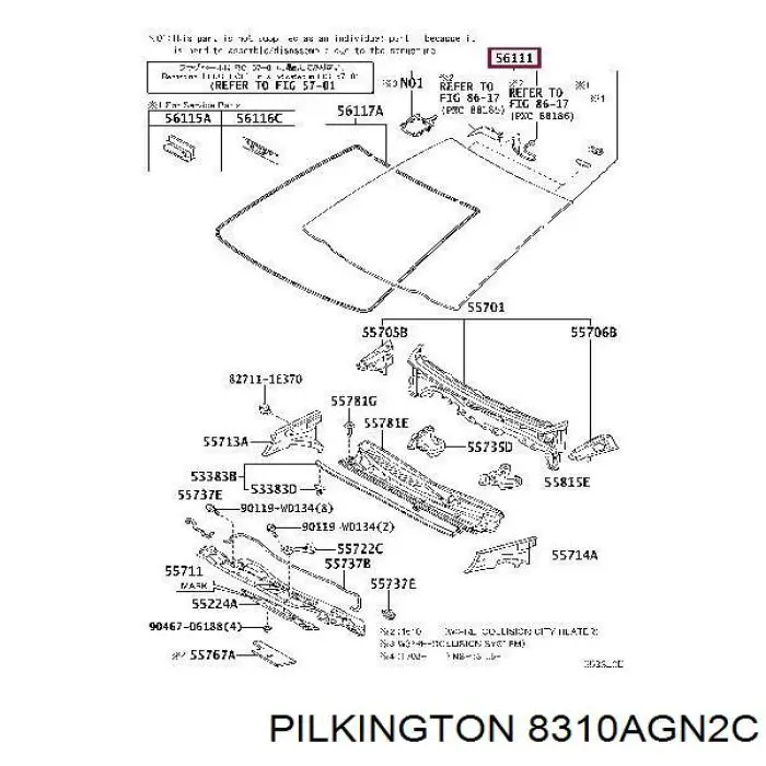 Купити 8310AGN2C Pilkington Вікно вітрове