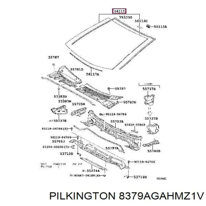 Автоскло Pilkington 8379AGAHMZ1V ціна, від 126.18 USD