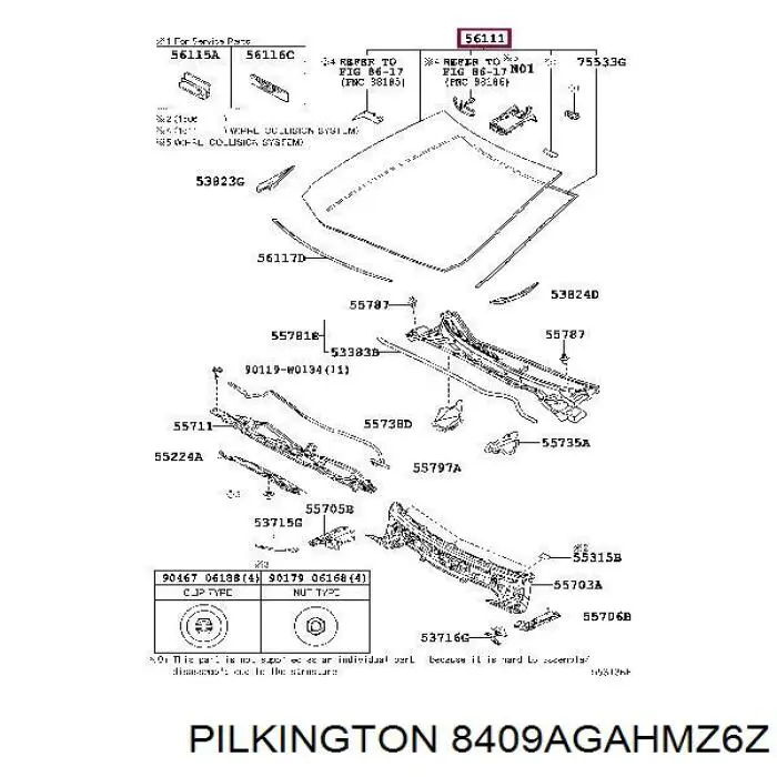 Купити 8409AGAHMZ6Z Pilkington Вікно вітрове