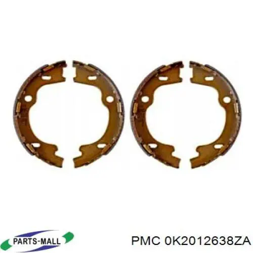 Колодки гальмові задні, барабанні 0K2012638ZA Parts-Mall