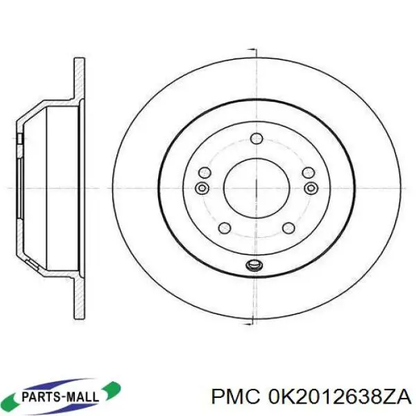 Колодки гальмові задні, барабанні Parts-Mall 0K2012638ZA ціна, від 17.80 USD