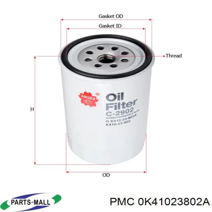 Купити 0K41023802A Parts-Mall Фільтр очищення масла відцентровий