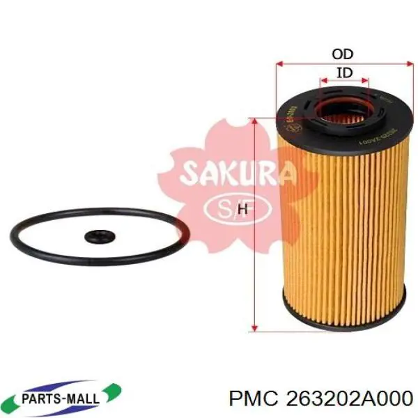 Масляний фільтр двигуна Parts-Mall 263202A000 ціна, від 4.41 USD