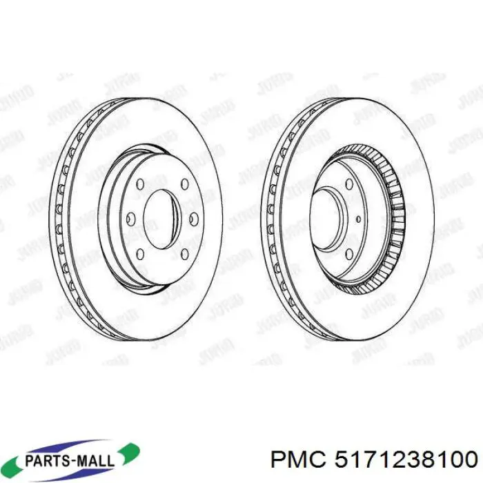 5171238100 Parts-Mall Гальмо дискове переднє