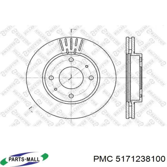 Диск гальмівний передній 5171238100 Parts-Mall