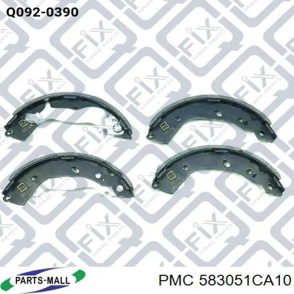 583051CA10 Parts-Mall Колодки гальмівні задні, барабанні
