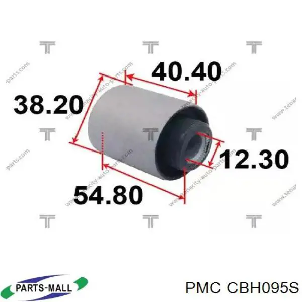 CBH095S Parts-Mall Сайлентблок переднього нижнього важеля