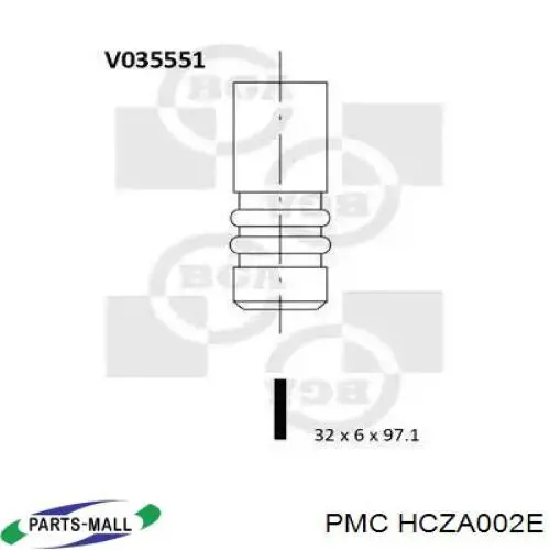 Купити HCZA002E Parts-Mall Клапан випускний