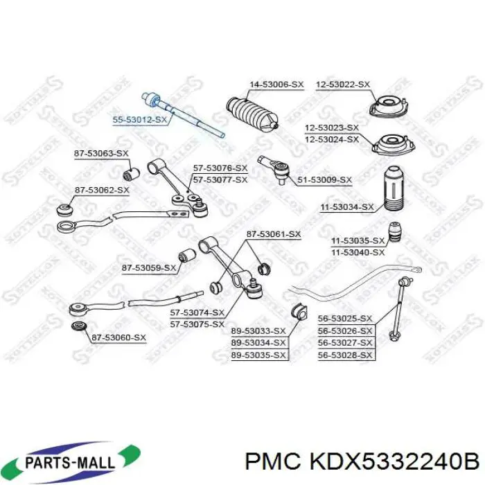 Рульова тяга KDX5332240B Parts-Mall