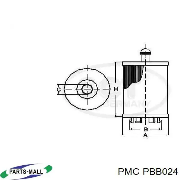 Масляний фільтр PBB024 Parts-Mall