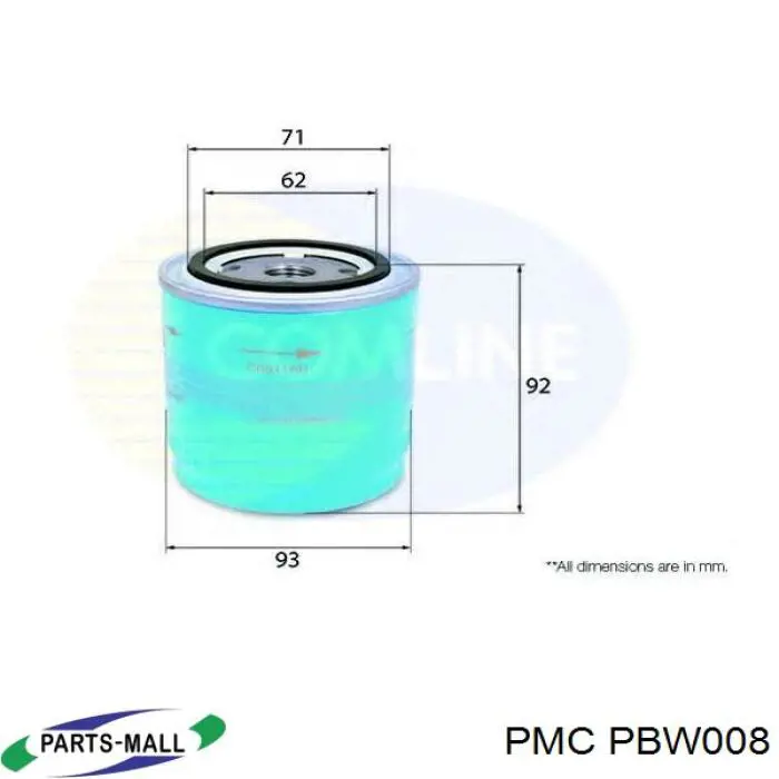 Купити PBW008 Parts-Mall Фільтр очищення масла відцентровий