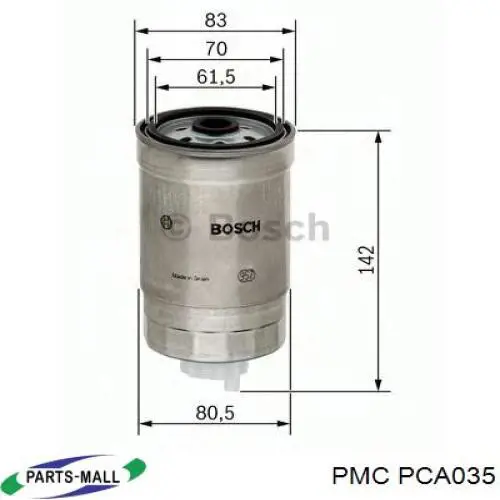 Паливний фільтр PCA035 Parts-Mall