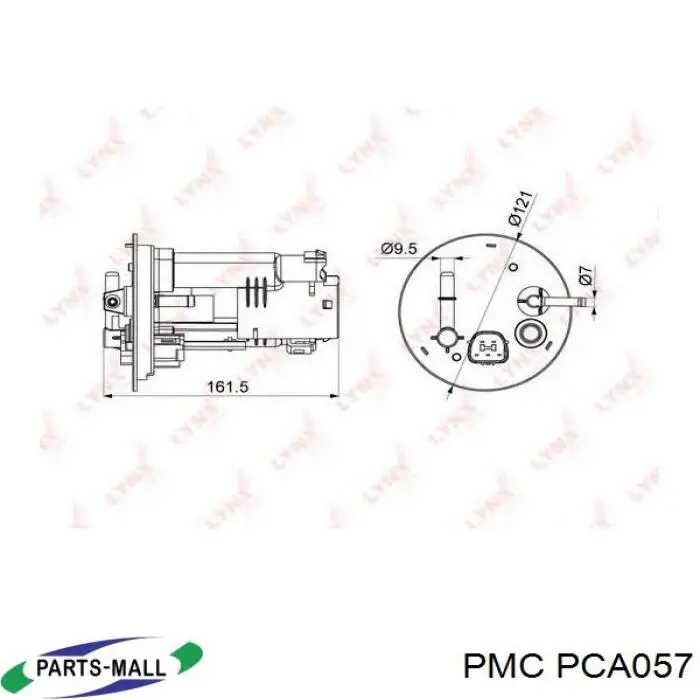 PCA057 Parts-Mall Фільтр палива