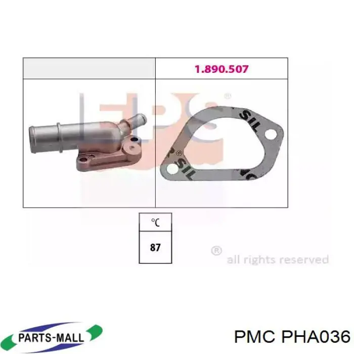 PHA036 Parts-Mall Насос охолодження