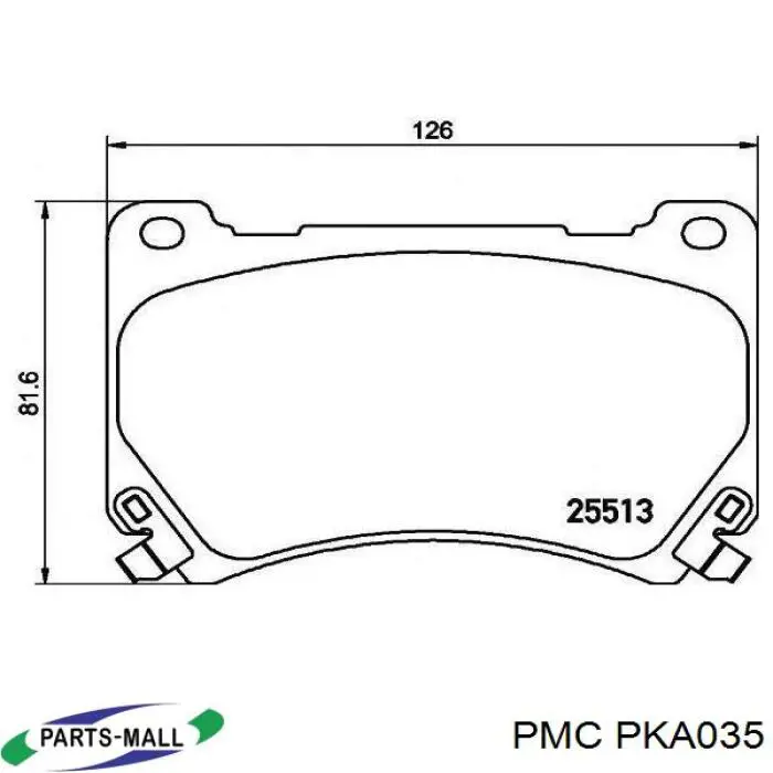 Купити PKA035 Parts-Mall Колодки гальмівні передні, дискові