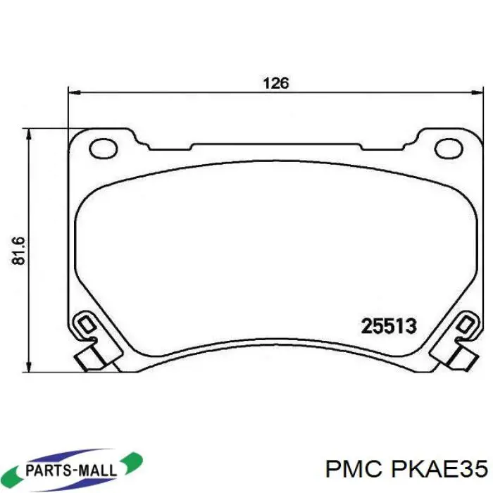 Купити PKAE35 Parts-Mall Колодки гальмівні передні, дискові
