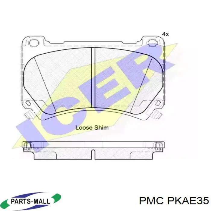 Передні тормозні колодки PKAE35 Parts-Mall