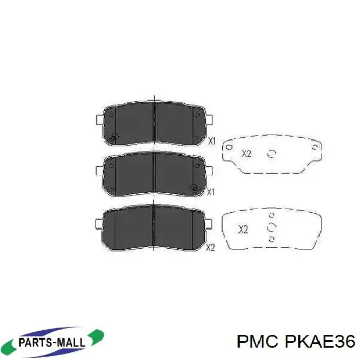 Купити PKAE36 Parts-Mall Колодки гальмівні передні, дискові